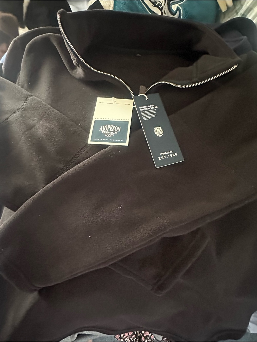 Premium Men’s Black Quarter-Zip Pullover Jacket